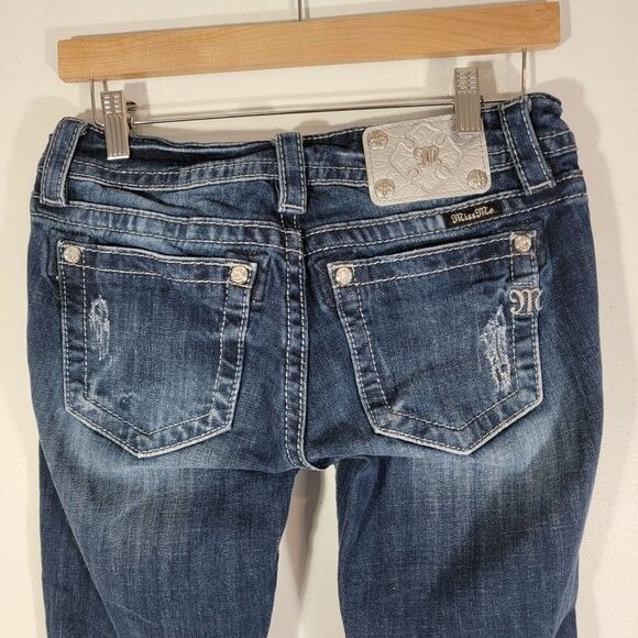 Miss Me Crop Skinny JP725OAK 27x27 Womens Jean Embellished Pockets FREE SHIPPING - Picture 4 of 8